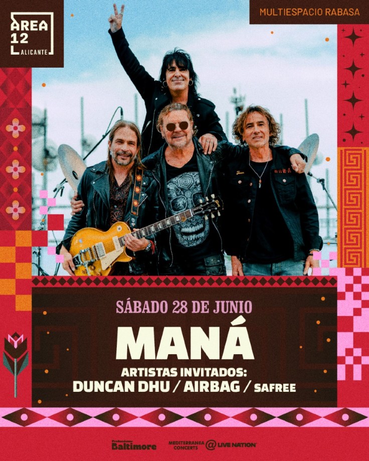 Duncan Dhu, Airbag y Safree se suman a Maná en el Área&nbsp;12.